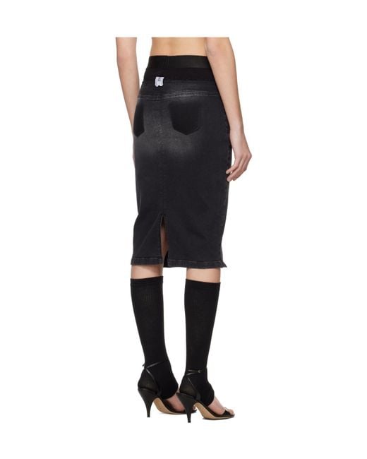 PROTOTYPES Black Waistband Denim Skirt