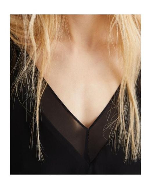 Marella Black Georgette Camisole Top