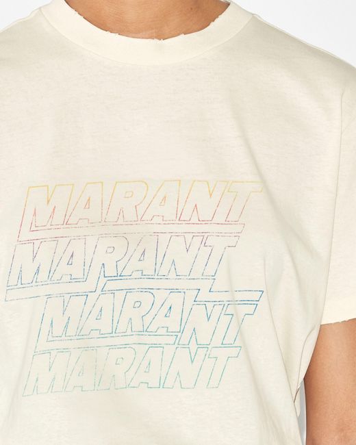 Isabel Marant White Isabel Marant Étoile Logo-Printed Crewneck T-Shirt