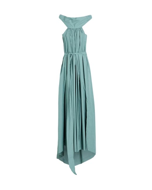 Rick Owens Blue Sleeveless Cold-Shoulder Dress