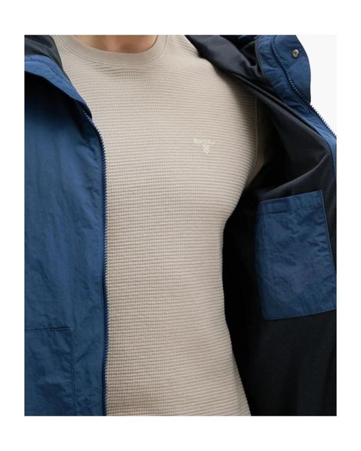 Barbour Blue Hooded Jacket for men