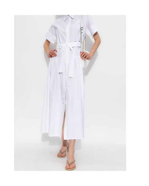 Max Mara White Poplin Shirt Dress