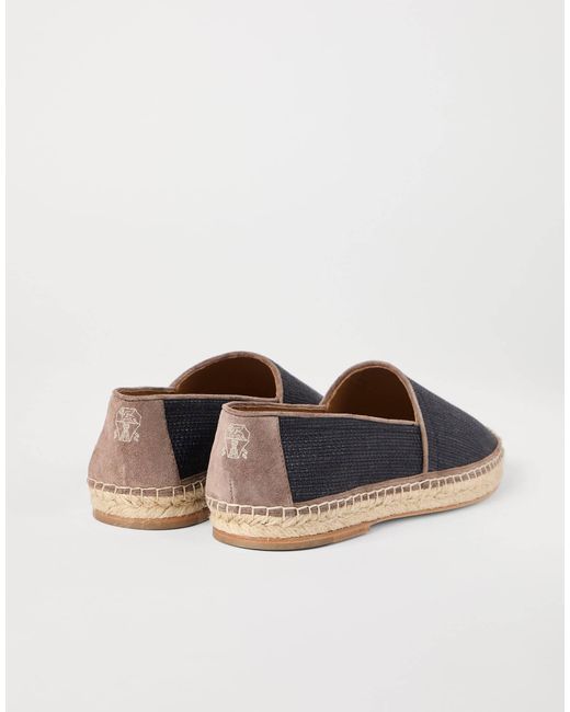 Brunello Cucinelli Blue Canvas Espadrilles for men