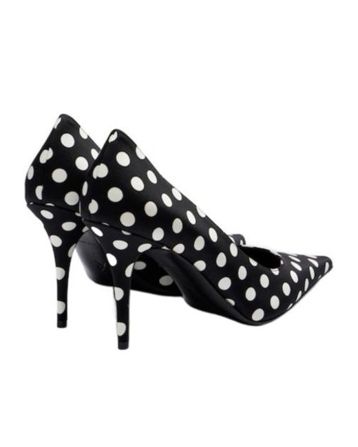 AMINA MUADDI Black Polka Dot High Heels
