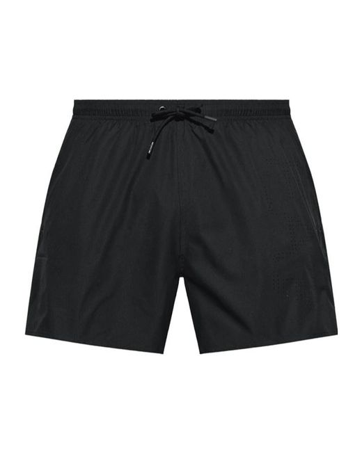 EA7 Black Drawstring Swim Shorts for men