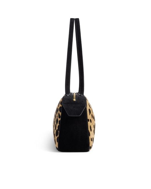 Khaite Black Simona Leopard-Printed Shoulder Bag