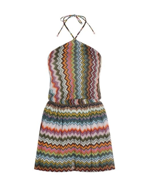 Missoni Multicolor Zigzag Pixel-Effect Pattern Jumpsuit