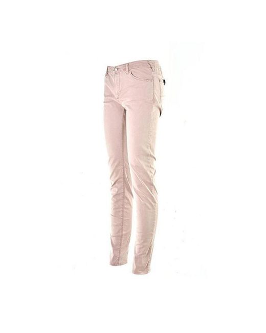 Emporio Armani Pink Logo Details Casual Pants