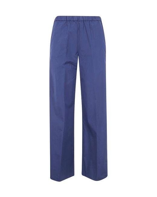 Aspesi Blue Elastic Waist Casual Pants