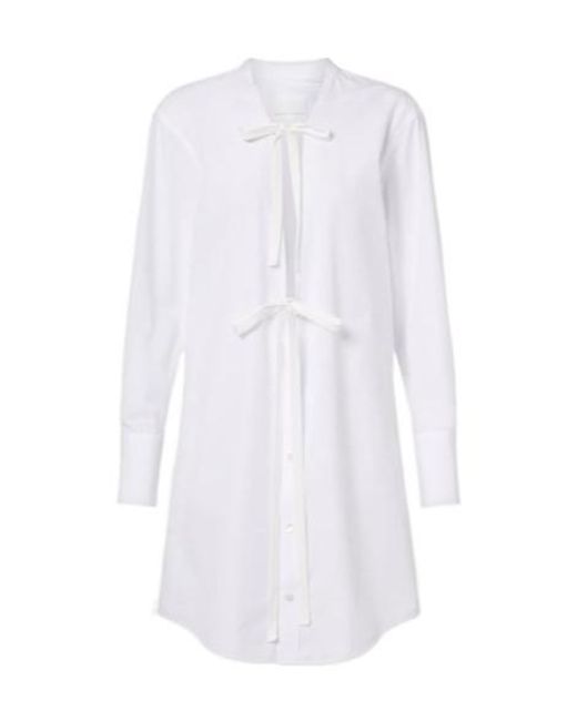 Maison Margiela White Cotton Poplin Shirt Dress