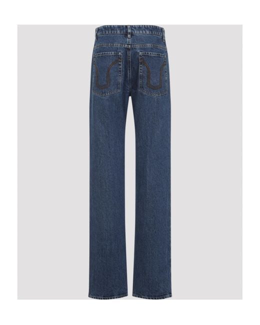 Jil Sander Blue Tapered Leg Jeans