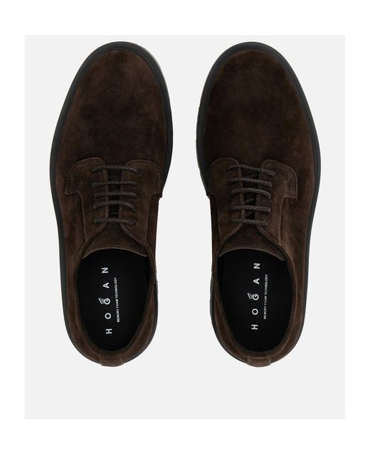 Hogan Black H673 Derby Lace-Up Shoes for men