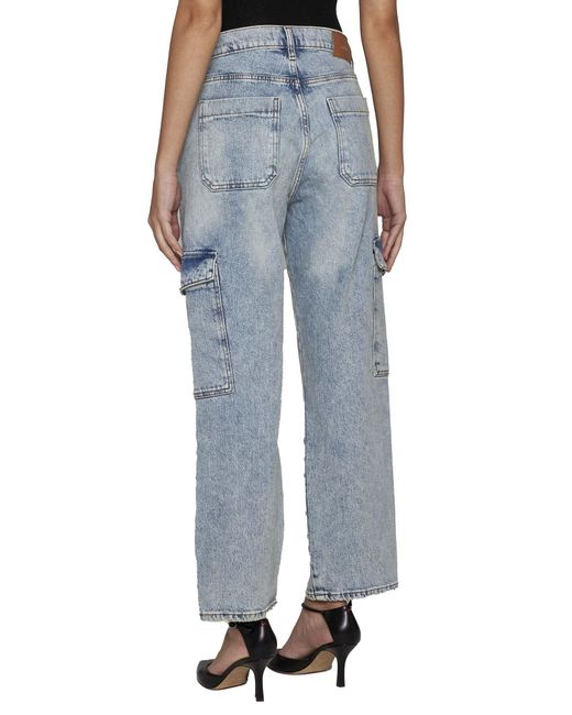 7 For All Mankind Blue Logan Cargo Jeans