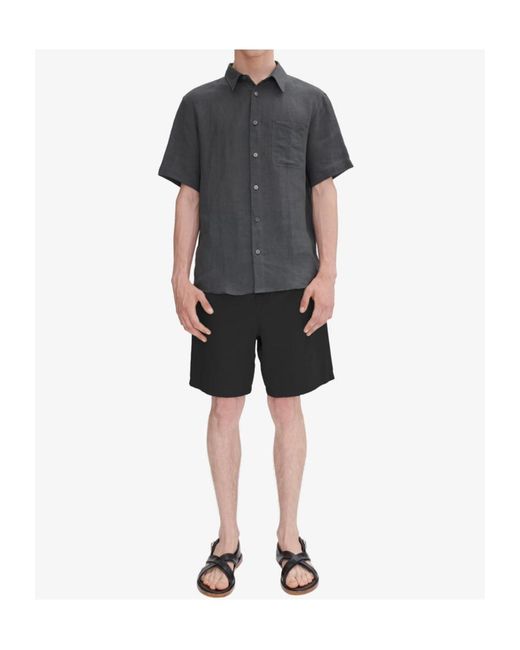 A.P.C. Black Norris Elastic-Waist Bermuda Shorts for men