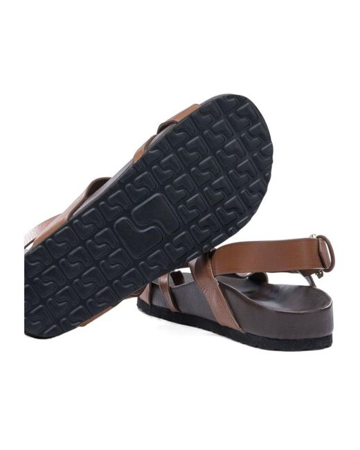 Soeur Brown Mexico Buckle Sandals