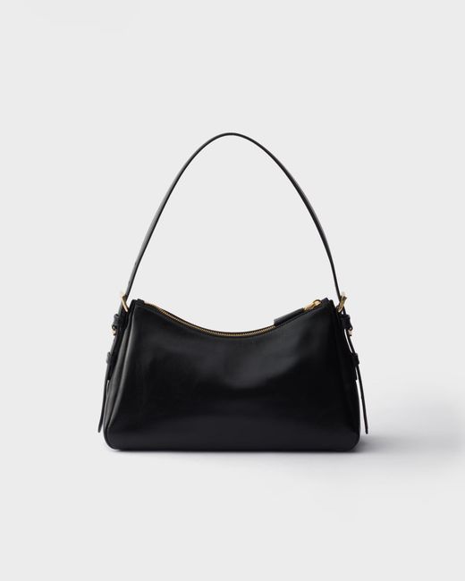 Prada Black Aimée Medium Leather Shoulder Bag