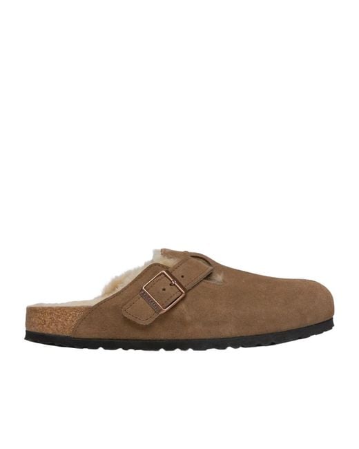 Birkenstock Brown Boston Shearling-Lined Clogs for men