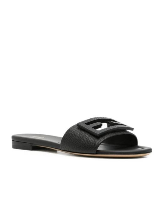 Fendi Multicolor Baguette Leather Slides