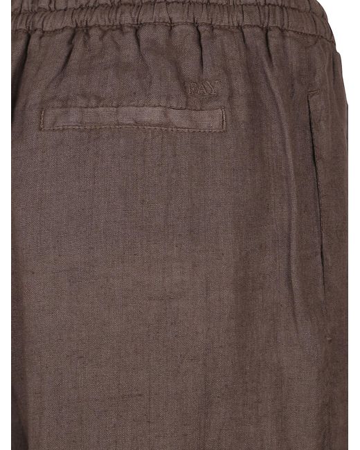 Fay Brown Relaxed Fit Pants