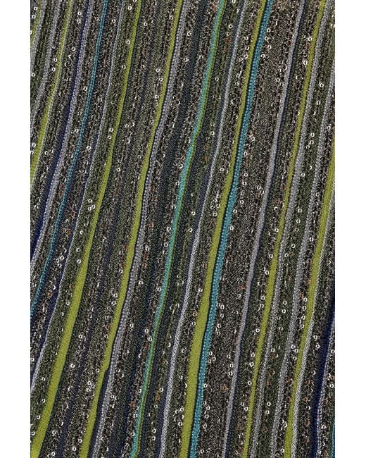 Missoni Green Sleveless Striped Tank Top