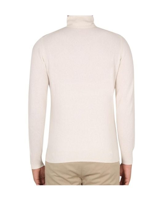 Aspesi White Roll-Neck Knitted Sweater for men