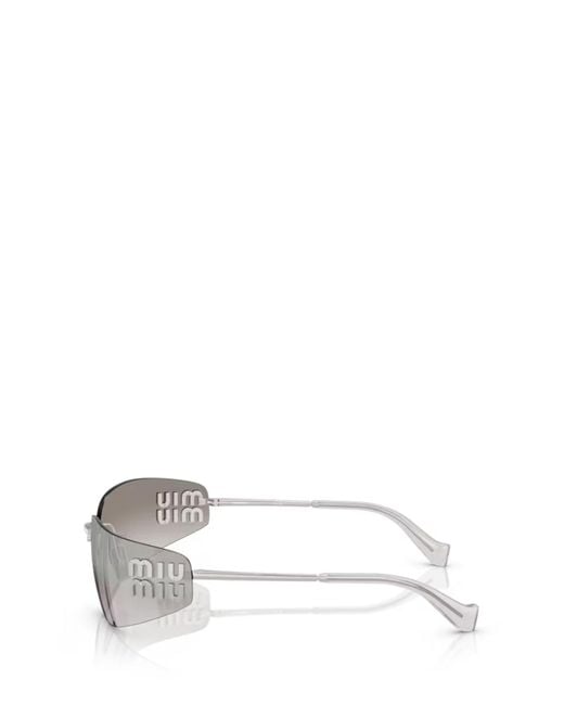 Miu Miu White Eyewear Aube Sunglasses for men