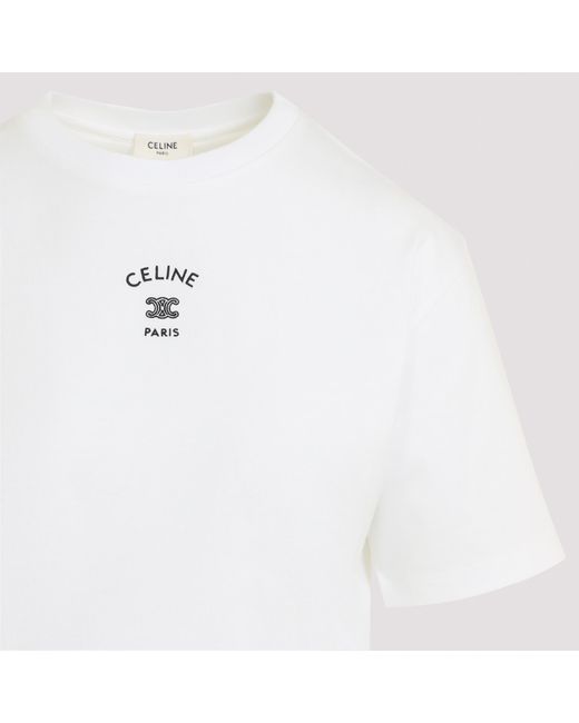 Céline White Loose T-Shirt