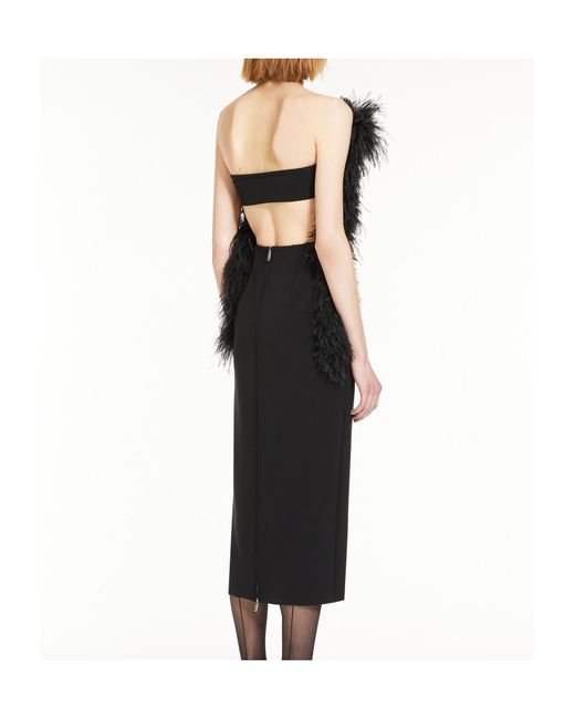 Sportmax Black Cut-Out Sleeveless Dress