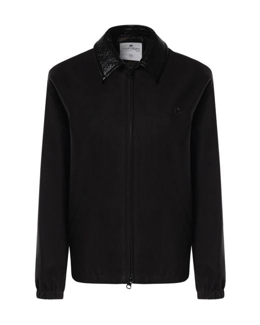 Courreges Black Courrèges Zip-Up Coat