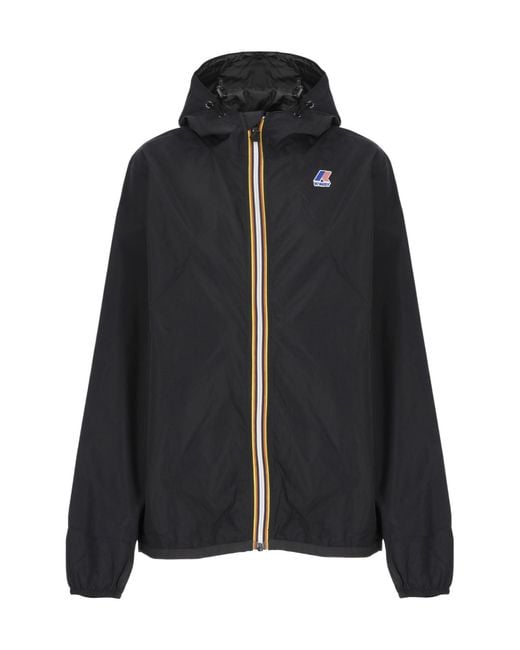 K-Way Black Packable Hooded Jacket for men