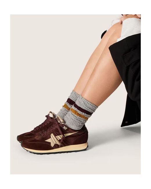 Golden Goose Deluxe Brand Brown Marathon Low-Top Sneakers