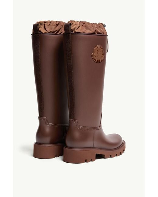 Moncler Brown Kickstream Rain Boots
