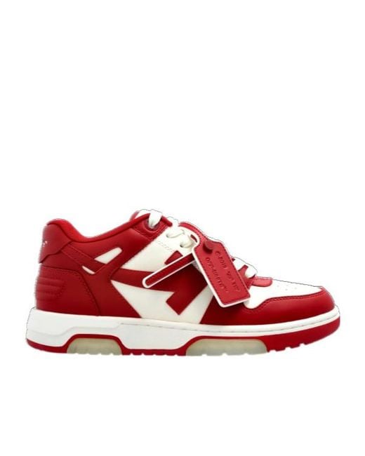 Off-White c/o Virgil Abloh Red Out Of Office Low-Top Sneakers