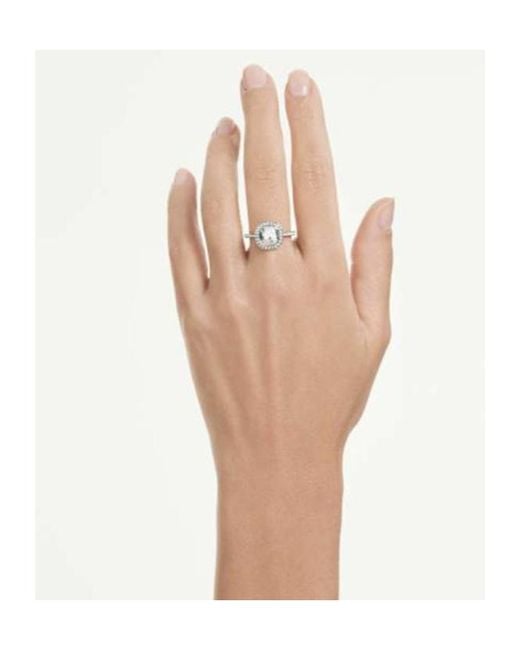 Swarovski White Una Angelic Halo Crystal-Embellished Rings