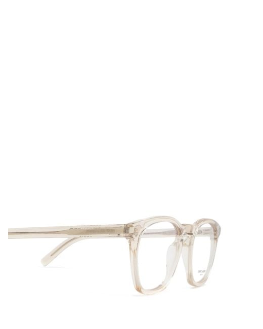 Saint Laurent White Eyewear Round Frame Glasses for men