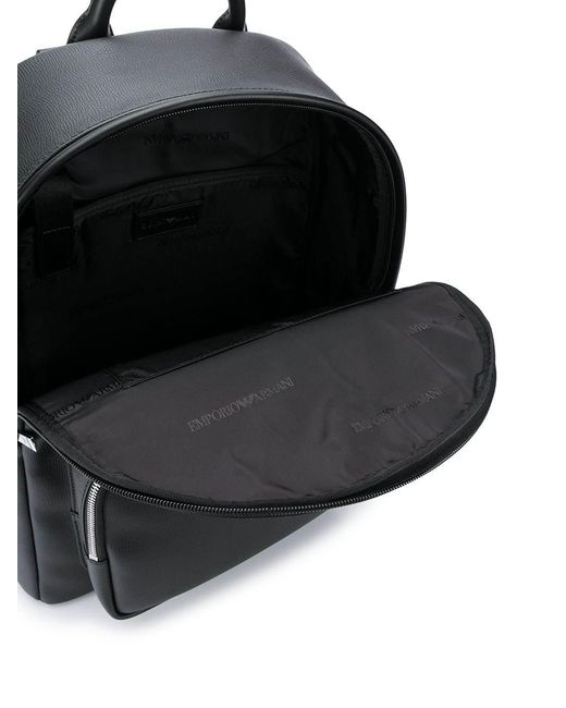 Emporio Armani Black Classic Backpack for men