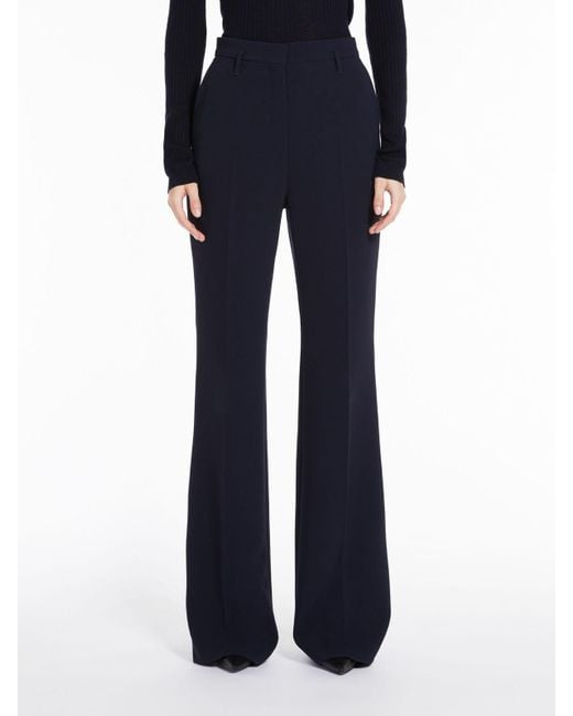 Max Mara Blue Studio Alabama Flared Trousers