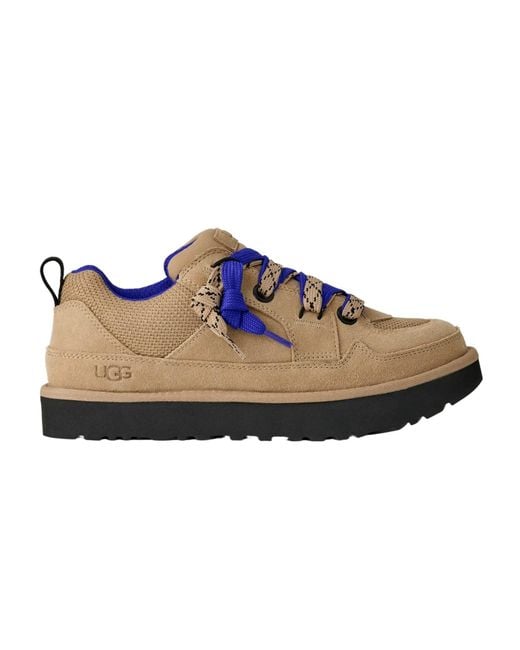 Ugg Blue Chunky Lace-Up Low-Top Sneakers for men