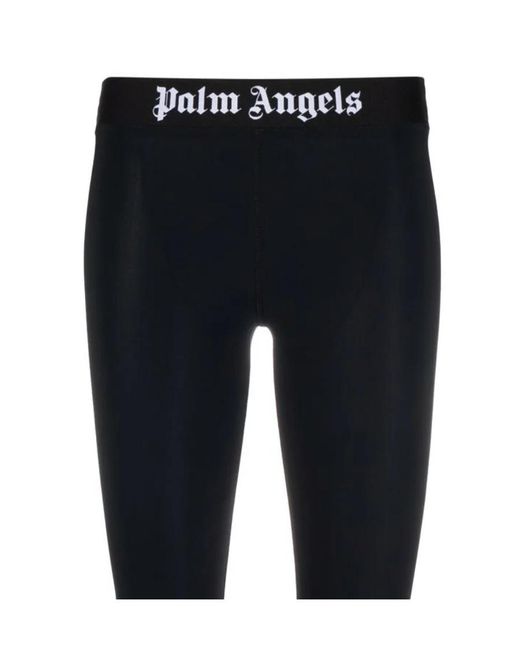 Palm Angels Black Logo Band Leggings