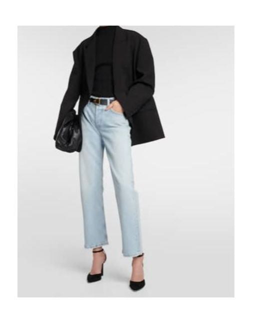 Oscar de la Renta Black Ribbed-Knit Silk-Blend Top