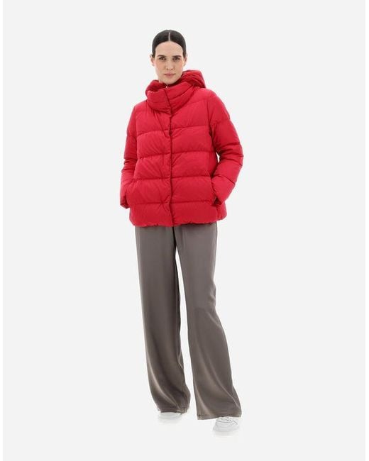 Herno Red Hooded Padded Jacket