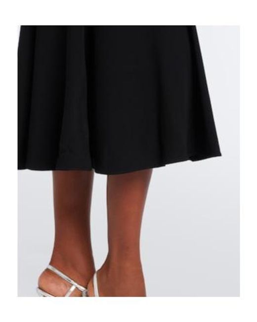Roland Mouret Black Bow-Detail Belted Midi Dress