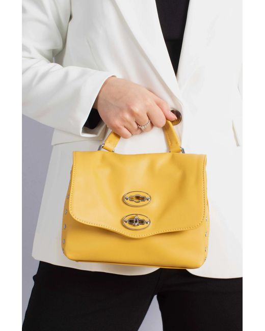 Zanellato Yellow Twist Hook Postina Saeta Baby Tote Bag