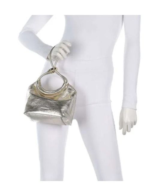 Coccinelle Gray Small Finn Pouch Bag