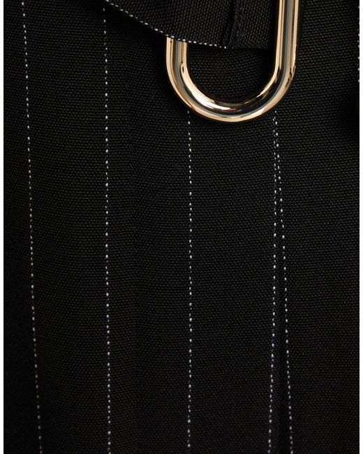 Sportmax Black Versatile Loose Striped Trousers