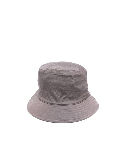 Stone Island Gray Logo-Patch Bucket Hat for men