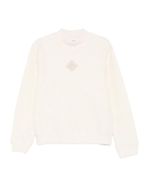 Casablanca White Logo-Patch Sweatshirt for men