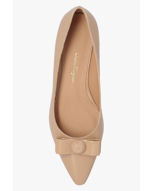 Ferragamo Brown Bow Tie Flat Sole Shoes