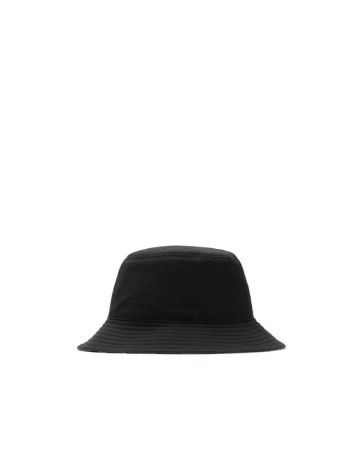 Burberry Black Checked Reversible Bucket Hat for men