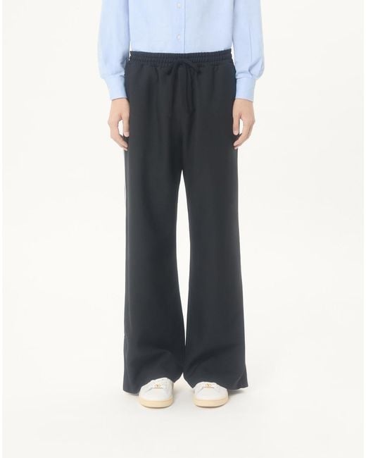 Valentino Black Vlogo Signature Wide Leg Pants for men